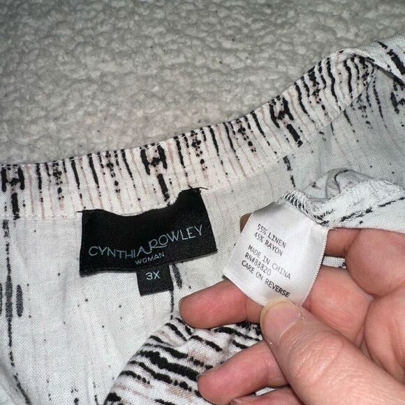 Cynthia Rowley Women’s Linen Blend Neutral Color Blouse Size 3XL - Picture 7 of 12